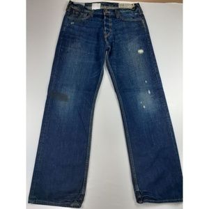 RUEHL NO. 925 FACTORY DISTRESSED SELVEDGE JEANS